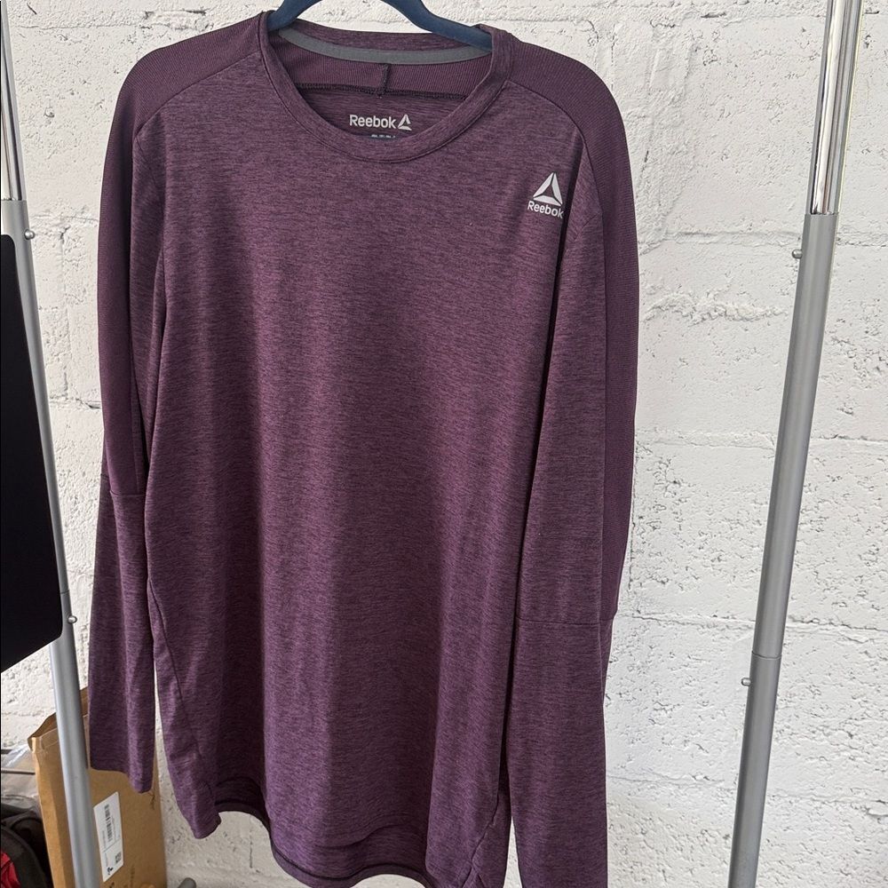 Reebok Men's Heathered Purple Long Sleeve Tee Size XL LIKE NEW